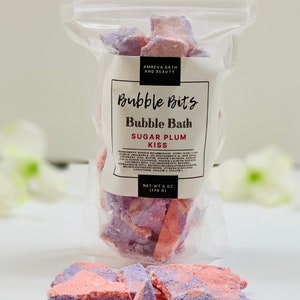 Bubble Bath Bits | Sugar Plum Kiss | Solid Bubble Bath | Gift Idea | Bubble Bars | Bath Soak