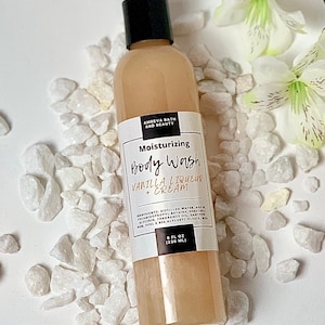 Vanilla Cream Body Wash, Liquid Soap, Shower Gel