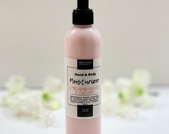 Strawberries and Cream Hand & Body Moisturizer - Shea Butter Lotion
