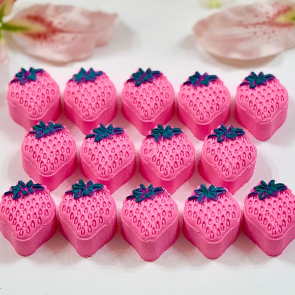 Strawberry Small Bath Bombs  | Shower Steamer  | Fruity Bath Bomb | Gift For Her | Bath Fizzy | Birthday Gift