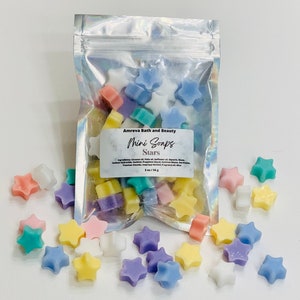 Mini Star Soap Favors: 50 Individual Small Soaps, Handmade Scented Glycerin Soaps (2 Oz Bag)