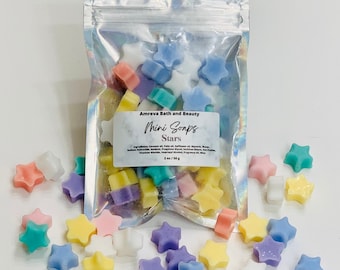 Mini Star Soap Favors: 50 Individual Small Soaps, Handmade Scented Glycerin Soaps (2 Oz Bag)