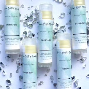 Mint Lip Balm | All Natural | Lip Care | Moisturizing Lip Care| Clear Lip Balm | Gift for her | Gift For Him
