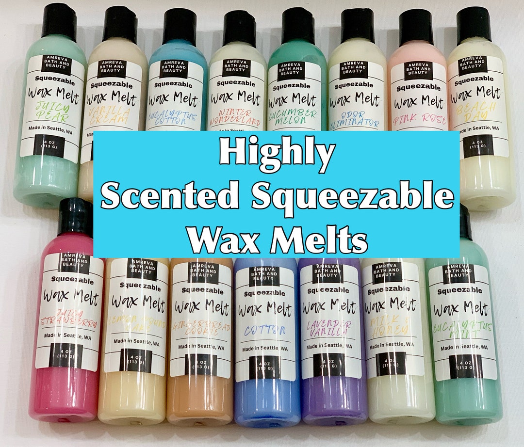 Squeeze Wax Melts, You CHOOSE Scent, Highly Scented Squeezable Wax