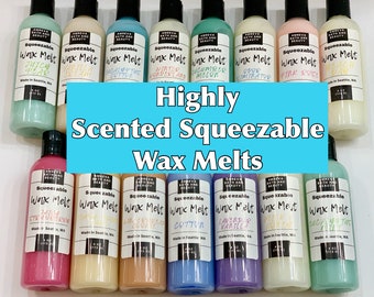 Squeeze Wax Melts, You CHOOSE Scent, Highly Scented Squeezable Wax, Squeeze Wax Bottle, 4 Oz, 8 Oz, Candle, Wax Warmer