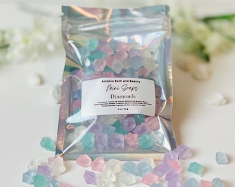 Mini Diamond Soap In Bag | Soap Favors | Handmade Soap| Gem Soap | Kids Soap | Small Soap |Bridal Gift|Tiny Soap