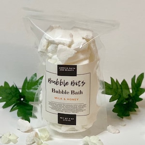 Milk And Honey Bubble Bath | Bubble Bath Bits | Gift Idea | Bubble Bath | Bath & Body | Bath Bark | Solid Bubble Bath | Special Occasion