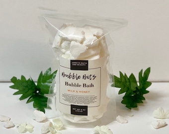 Milk And Honey Bubble Bath | Bubble Bath Bits | Gift Idea | Bubble Bath | Bath & Body | Bath Bark | Solid Bubble Bath | Special Occasion