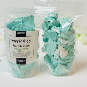 Bubble Bath Bits  | Eucalyptus Mint Bubble Bath | Bath Bars | Gift Idea | Sore Muscle Soak | Bath Soak | Tea Tree