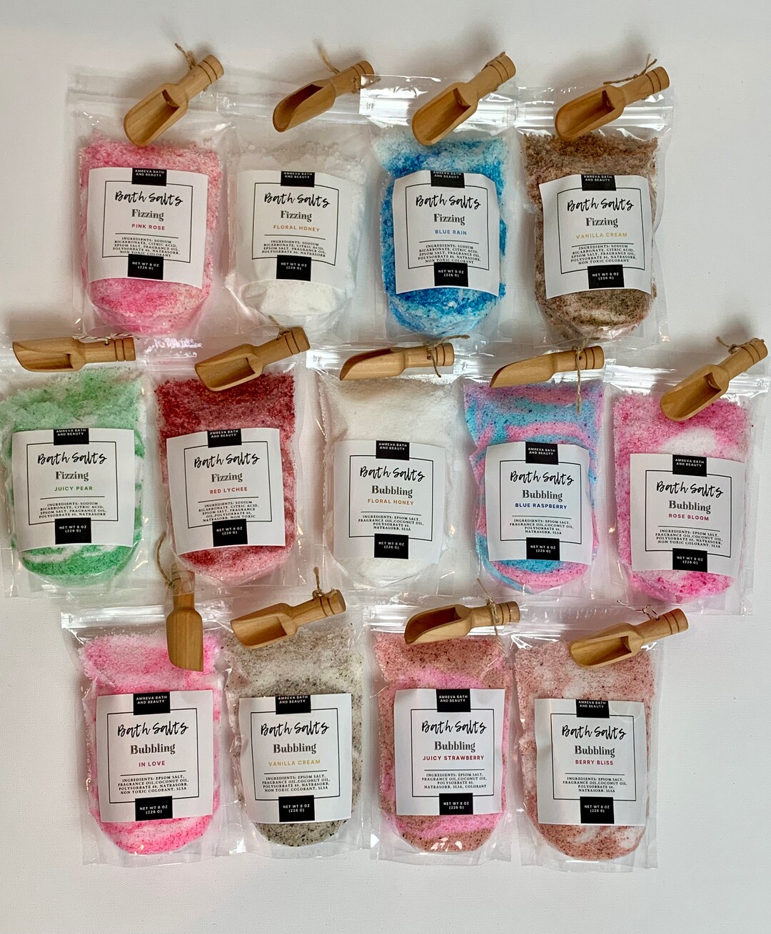 1lb Scented Bath Salts: Bubbling or Fizzing, Spa Gift With Scooper - Etsy