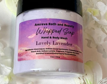 Lavender Whipped Soap: Creamy, Moisturizing Hand & Body Soap