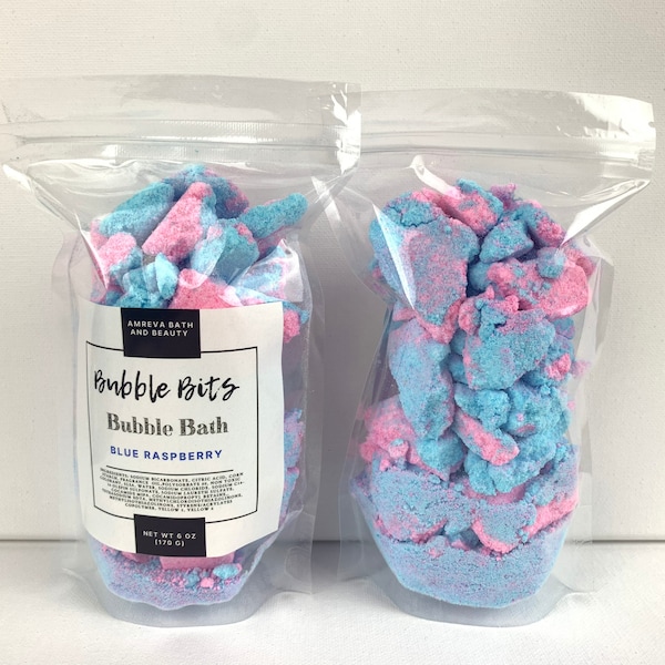 Blue Raspberry Bubble Bath Bits: Sweet Scented Bath Treat