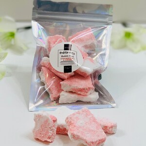 Bubble Bath | Strawberries and Cream | 2 oz | Solid Bubble Bath | Bubble Bath Bits | Gift Idea | Sore Muscle Soak | Bath Bark | Spa Night