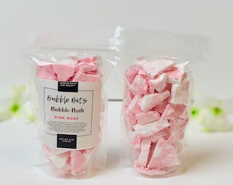Pink Rose Bubble Bath Bits: Floral Bath Soak