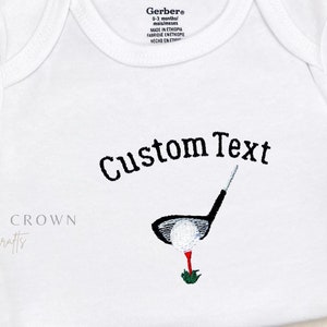 Embroidered Custom New to the Club Custom Bodysuit • Golf Pregnancy Announcement • Personalized Golf ONESIES® Brand • Christmas Gift for DAD