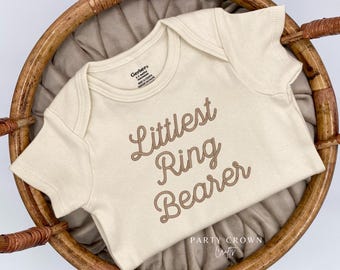 Embroidered Littlest Ring Bearer Bodysuit • The Ring Dude • Baby Boy Wedding Bodysuit • Cutest Ring Bearer Bodysuit • Ring Boy Baby Bodysuit