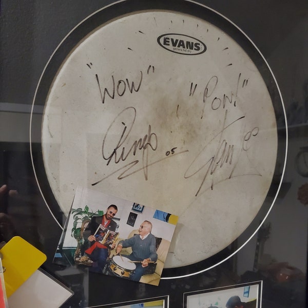 Price 300,000 USD Stan Lee & Ringo Starr AUTOGRAPHED Drum Head