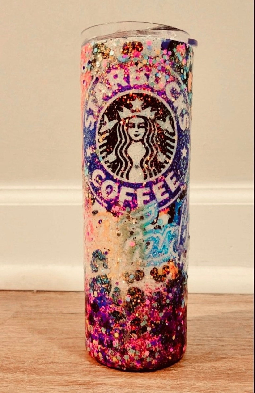 Lisa Frank and Starbucks Inspired Glitter Tumbler - Etsy
