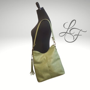 Sage Faux Leather Bag, Daily Companion Hobo Bag, Hobo Bag