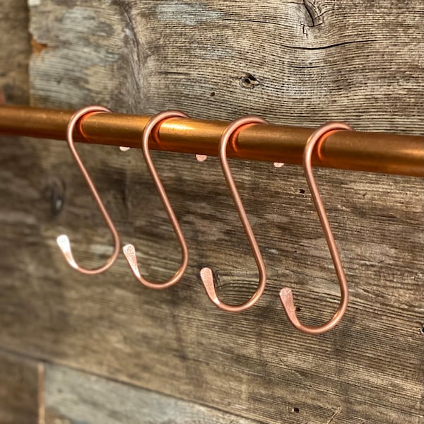 Copper S hooks 3” (4 pack)