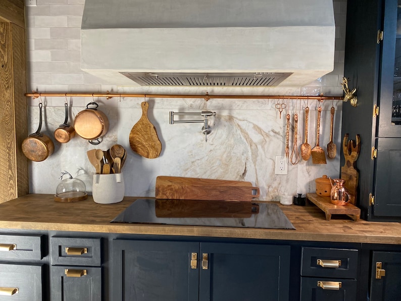 Copper Pot Rail Copper Pot Rack Etsy