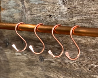 Copper S hooks 2” (4 pack)