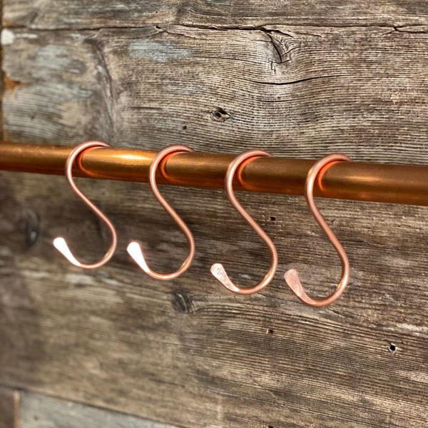 Copper S hooks 2” (4 pack)