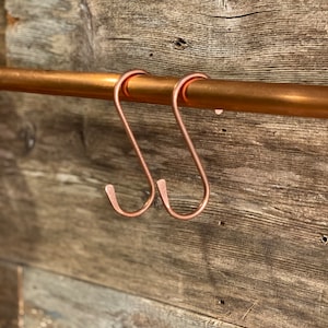 Copper S hooks 3” (2 pack)