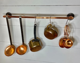 Copper Pot Rail, Copper Pot Rack