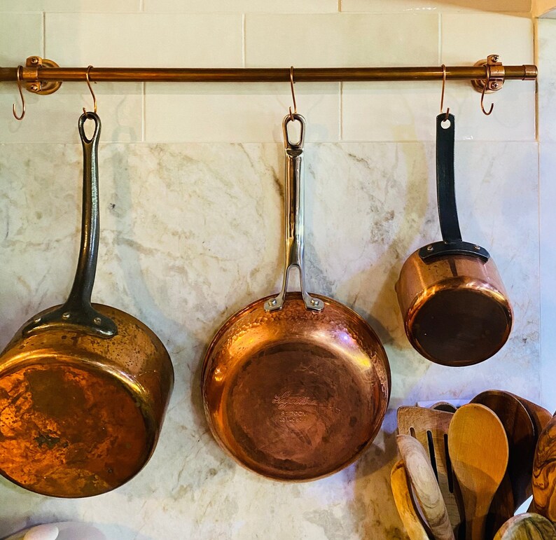 Copper Pot Rail Copper Pot Rack Etsy