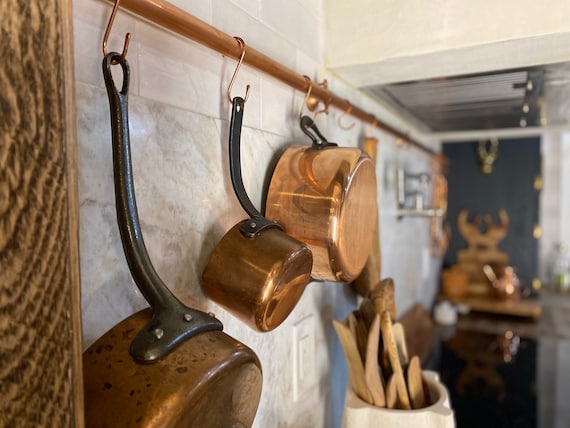 Copper Pot Rail Copper Pot Rack Etsy