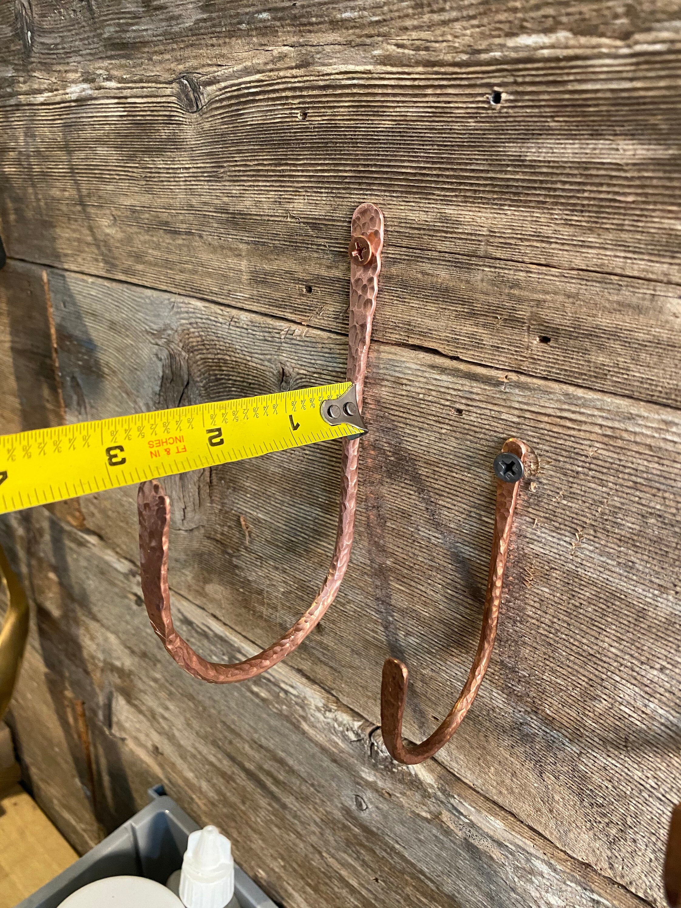 Extra Large Copper J Hook Hammered Finish Utility J Hook Etsy