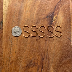 Copper mini hooks 1” (5 pack)