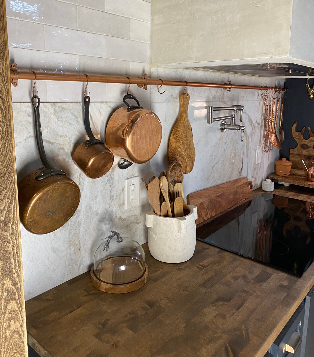 Copper Pot Rail Copper Pot Rack Etsy