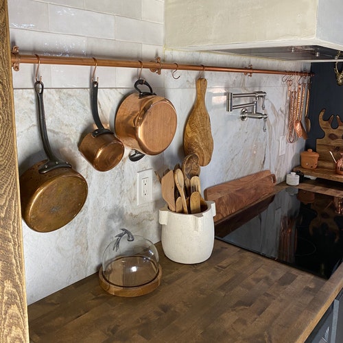 Copper Pot Rail Copper Pot Rack Etsy