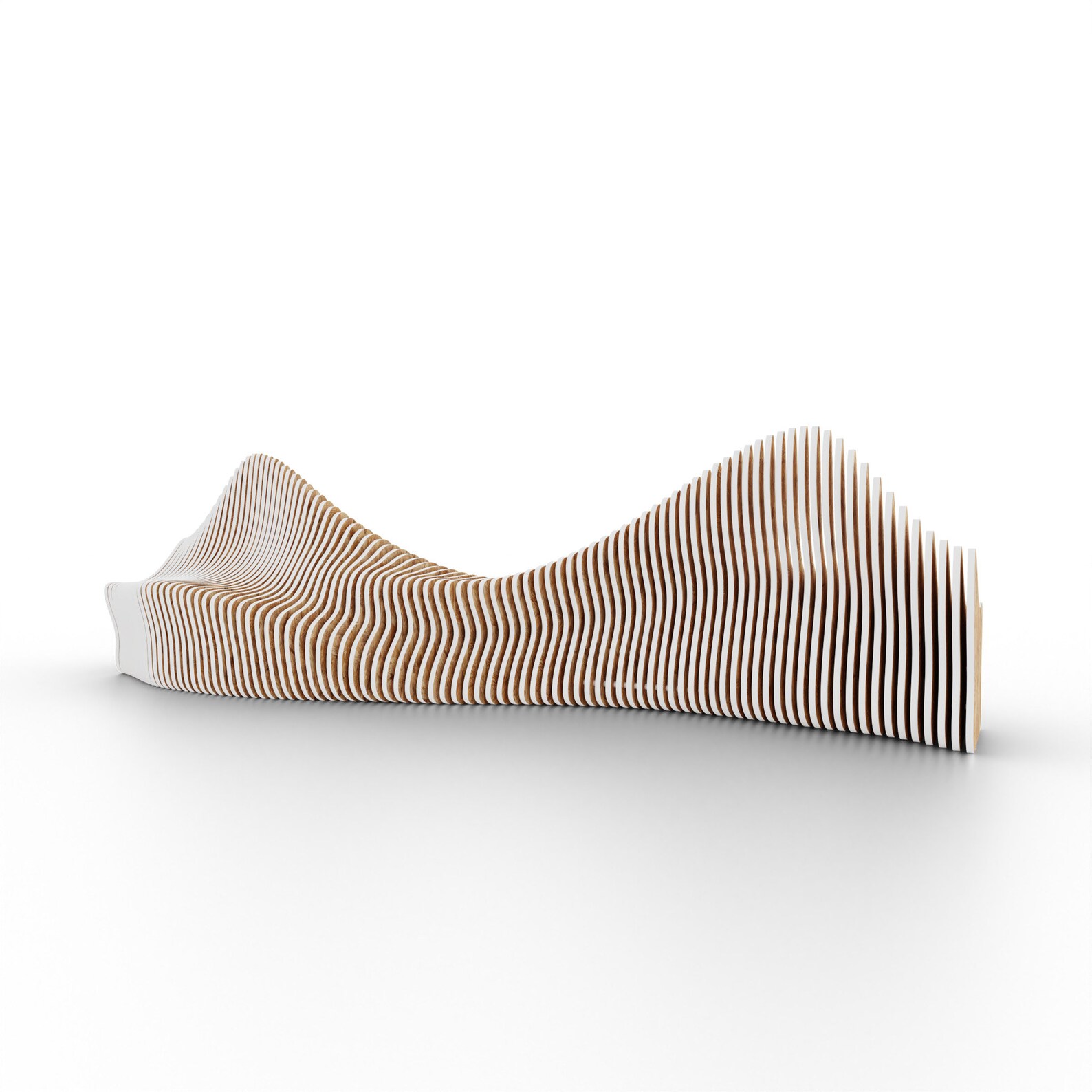 Wave Back Bench Unique Luxury Hand-made in USA // WAVES BENCH V3 by Modern Furniture in ...