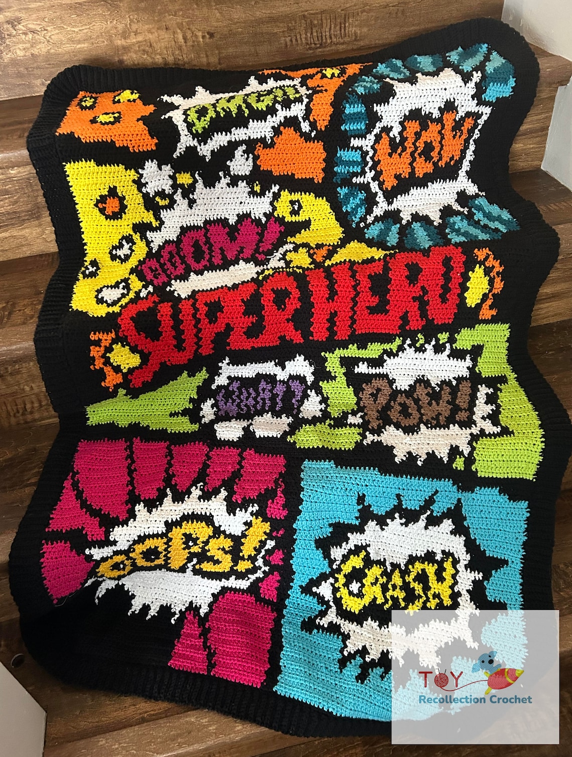 Comic Book Tapestry Crochet Blanket / PDF Pattern / Superhero Lovers ...