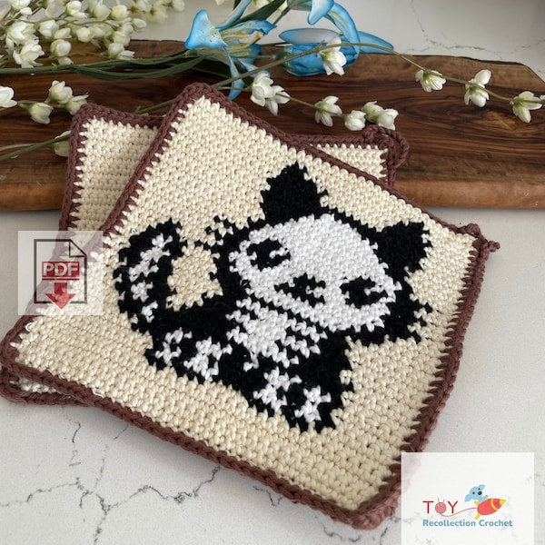Skeleton Cat Crochet Potholder Pattern / Beginner / PDF Crochet Pattern / Kitty Cat Tapestry Crochet Pattern