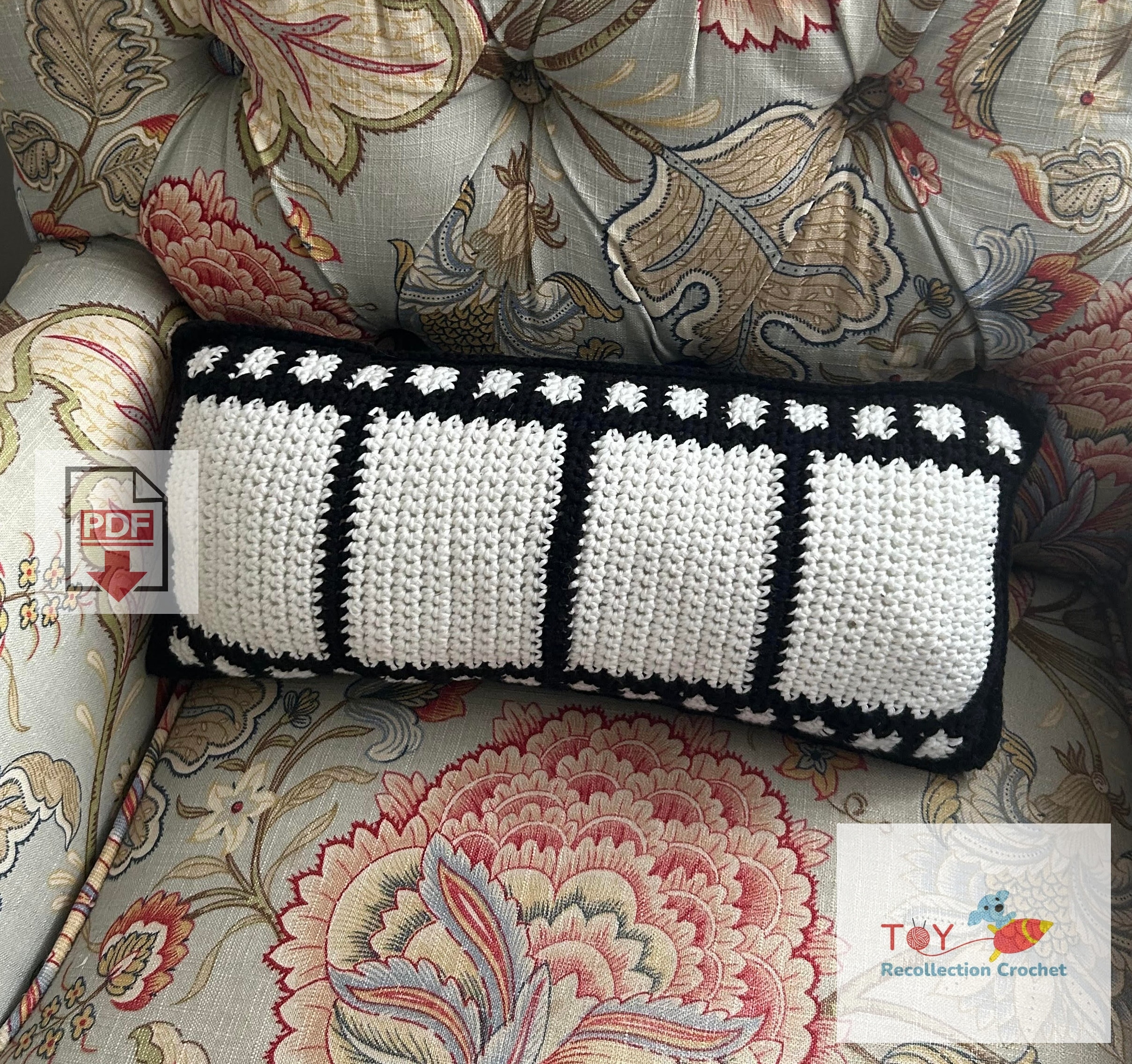 40 Market Bag Crochet Patterns for Reusable Totes, Mesh Shoppers, and Everyday Carryalls 12 Film Strip Tapestry Crochet Pillow or Market Bag