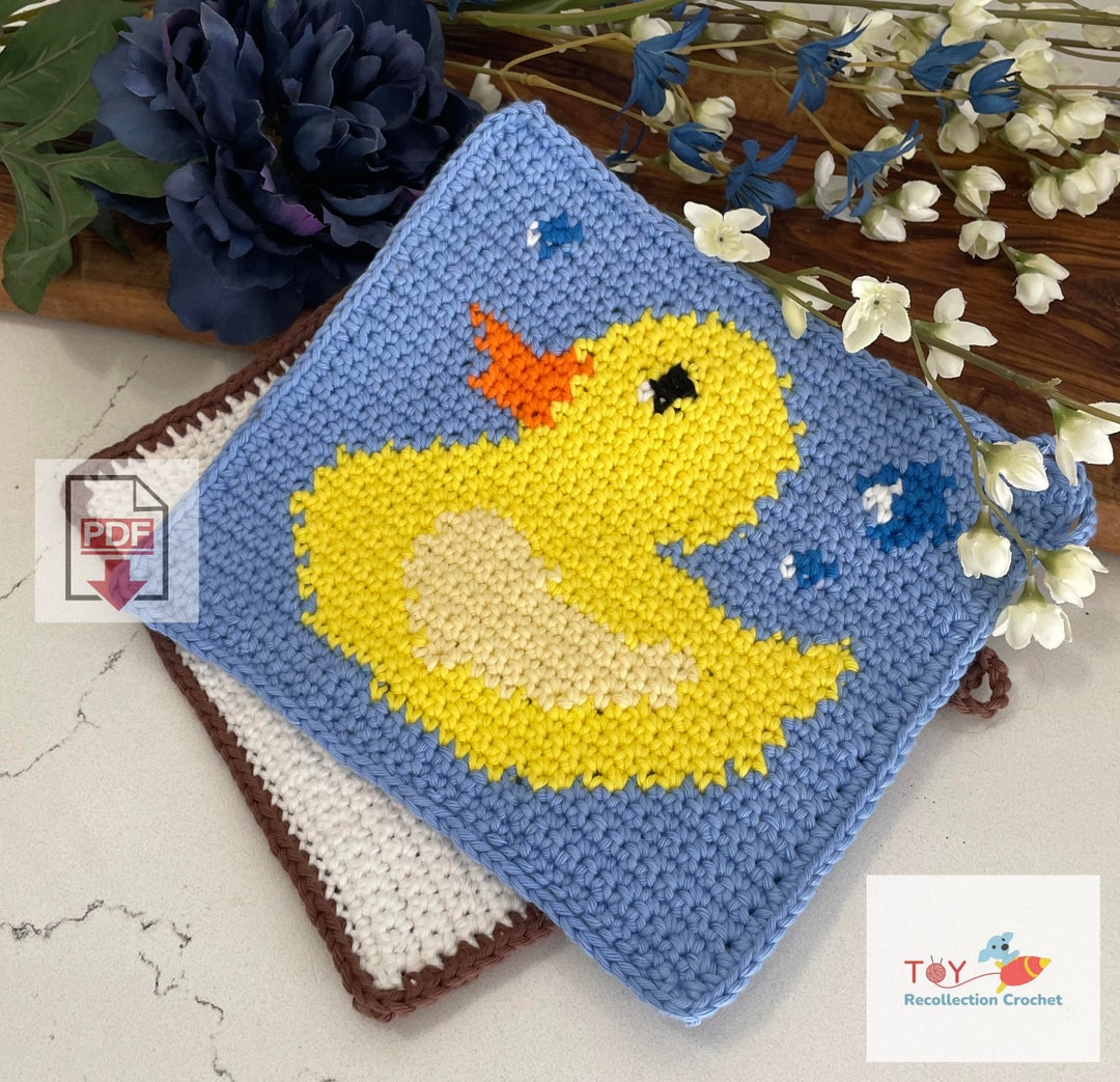 Rubber Duck Potholder Pattern / Beginner / PDF Crochet Pattern