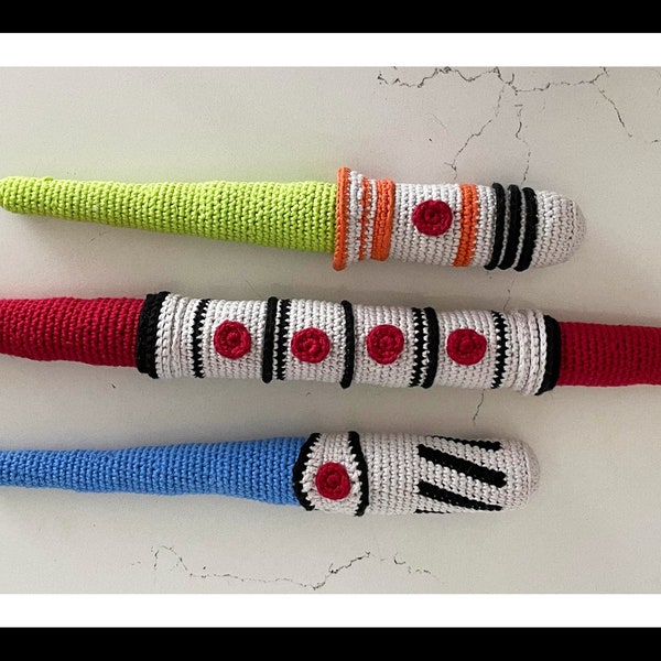 Laser Swords Crochet Pattern / Beginner / PDF Crochet Pattern / Space Sabers Pattern for kids Cosplay Dress Up