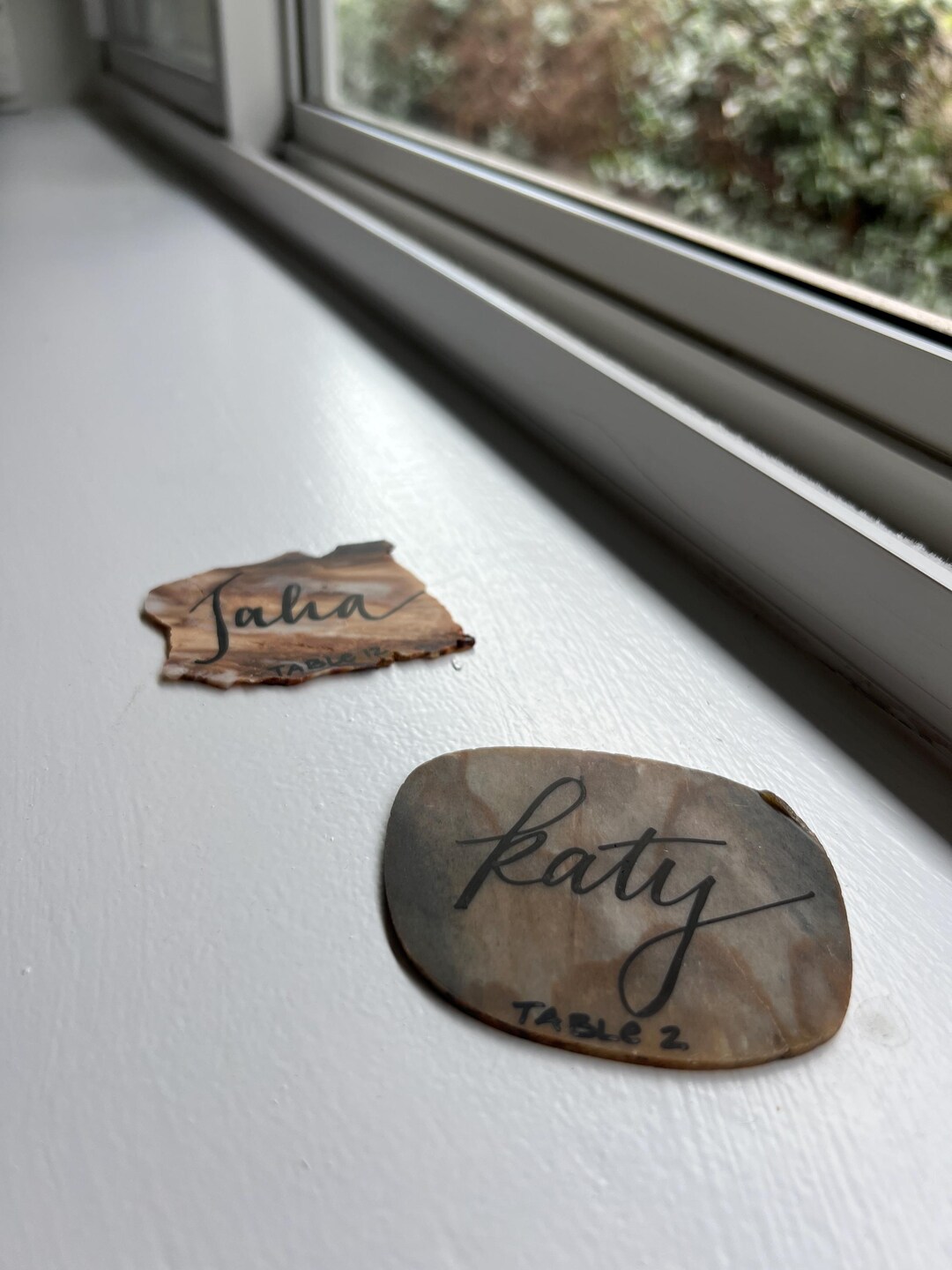 Handwritten Agate Place Cards- Fully Customizable! - Etsy