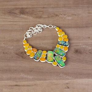 Triplet Fire Opal Gemstone Necklace – Handmade 925 Silver Plated Jewelry, 18 Inch Chain, Vibrant Fire Opal Pendant, Gift for Her