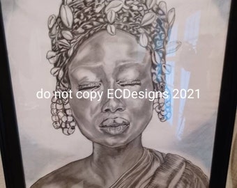 Queen Moremi in Charcoal
