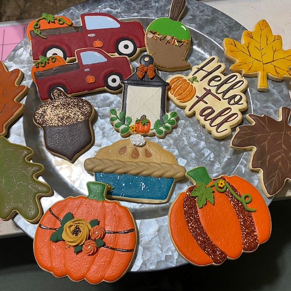 Galletas de azúcar de otoño falsas/galletas falsas/apoyo de comida