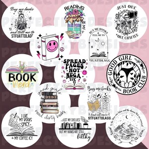 Book Lover | BookTok | Books | Just One More Chapter | Book Girlie | Fantasy | Freshie Cardstock | Grab Bag | Circle Cutouts | Book Freshies image 8