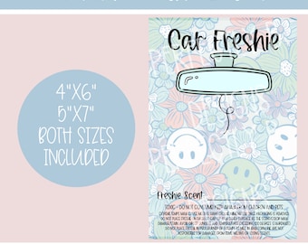 Descarga de archivos PNG / Inserciones de aroma Freshie / Inserciones de espejo de coche Freshie / Inserciones de instrucciones de cuidado y aroma Freshie / Inserciones retro Freshie