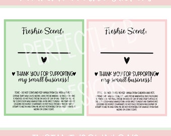 PNG File Download | Freshie Scent Stickers | Freshie Stickers | Freshie Scent and Care Instruction Stickers | Car Freshie Warning Labels
