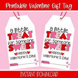 Téléchargement du fichier PDF | Étiquette-cadeau Saint-Valentin | Étiquette gourmande pour la Saint-Valentin | Étiquette de faveur pour l'école | Sacs à friandises | Cadeaux pour la classe | Etiquettes cadeaux imprimables