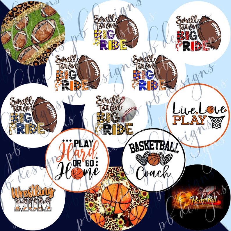 Sports Grab Bag Circle Cardstock Cutouts Circle Cutouts Car Etsy